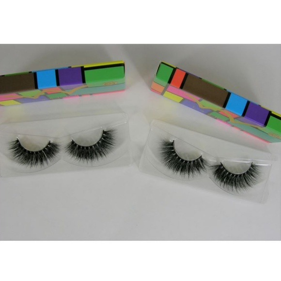 2 PAIRS! Handmade 100% Real Mink 3D Eyelashes (23) - Picture 3 of 5